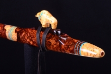 Honduran Rosewood Burl Native American Flute, Japanese Hirajoshi, Mid F#-4, #H13K
